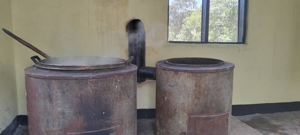 Two pots cooking side by side